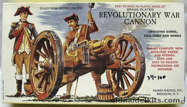 Palmer 1/24 Revolutionary War Cannon - Brass Plated, 34-100 plastic model kit